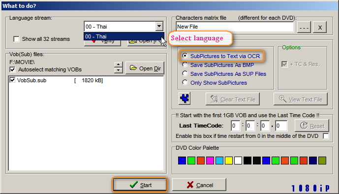 select IDX language